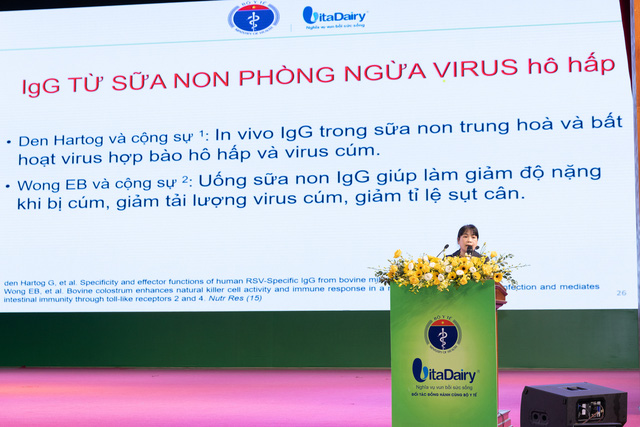 PGS.TS Nguyễn Thị Việt Hà chia sẻ về cơ chế tăng miễn dịch hiệu quả khi sử dụng Kháng thể IgG từ sữa non