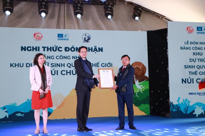 Tỉnh Ninh Thuận đón nhận bằng công nhận Khu dự trữ sinh quyển thế giới Núi Chúa
