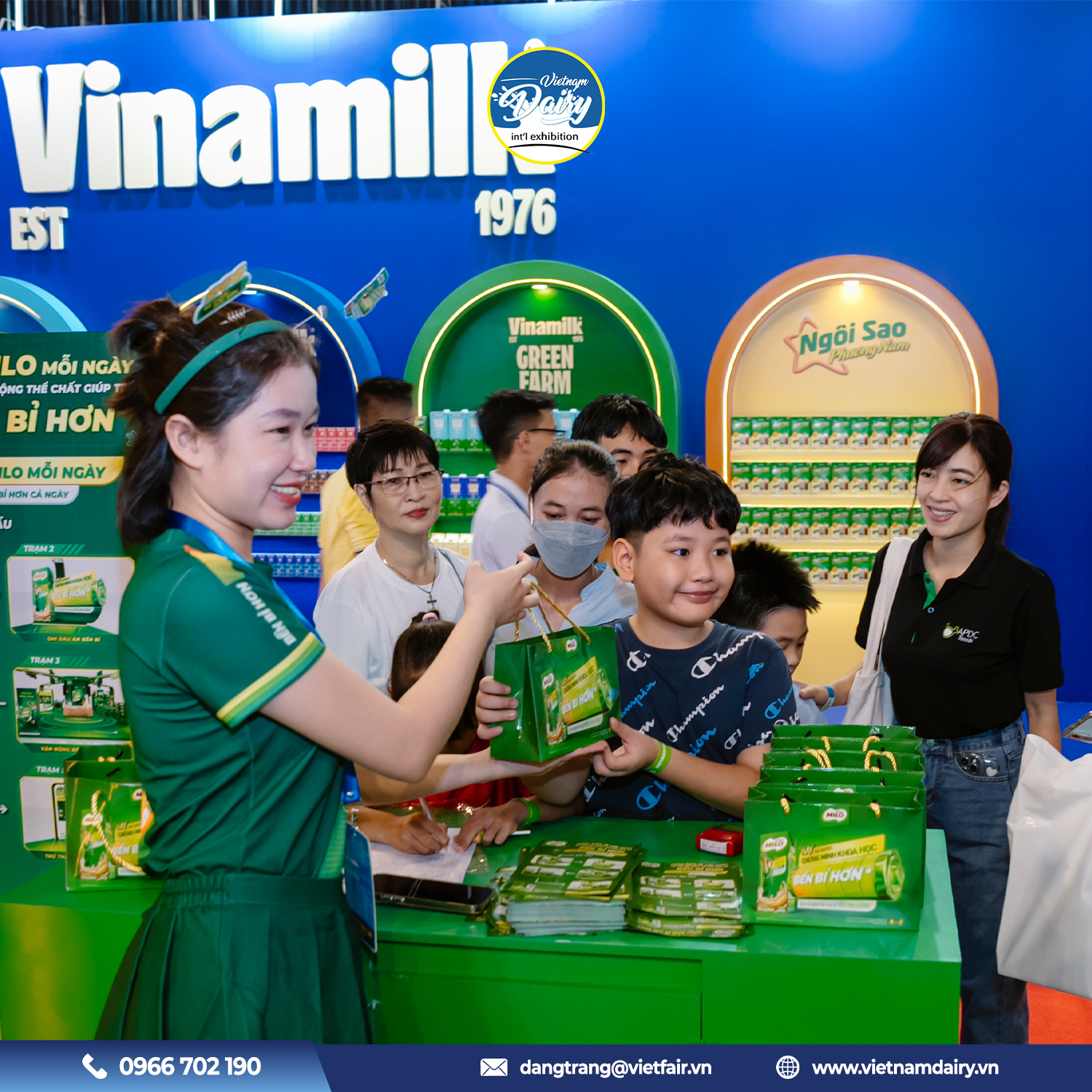 Không gian trải nghiệm tại triển lãm ngành sữa Vietnam Dairy