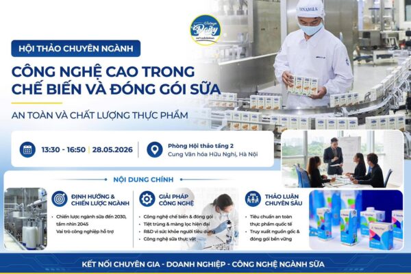 Không gian hội thảo chuyên ngành công nghệ cao tại triển lãm Vietnam Dairy Expo 2026.