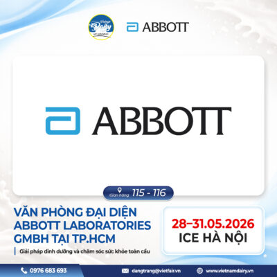 Không gian trưng bày giải pháp dinh dưỡng và y tế của thương hiệu toàn cầu Abbott.