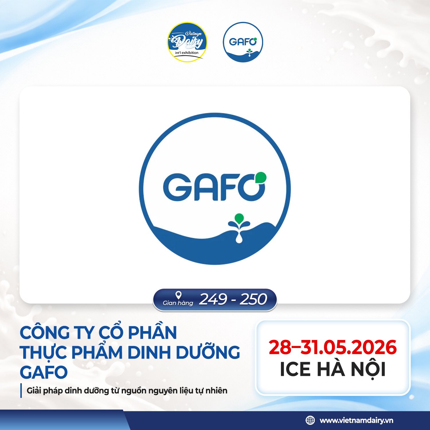 Không gian trưng bày các giải pháp dinh dưỡng tự nhiên từ thương hiệu GAFO.